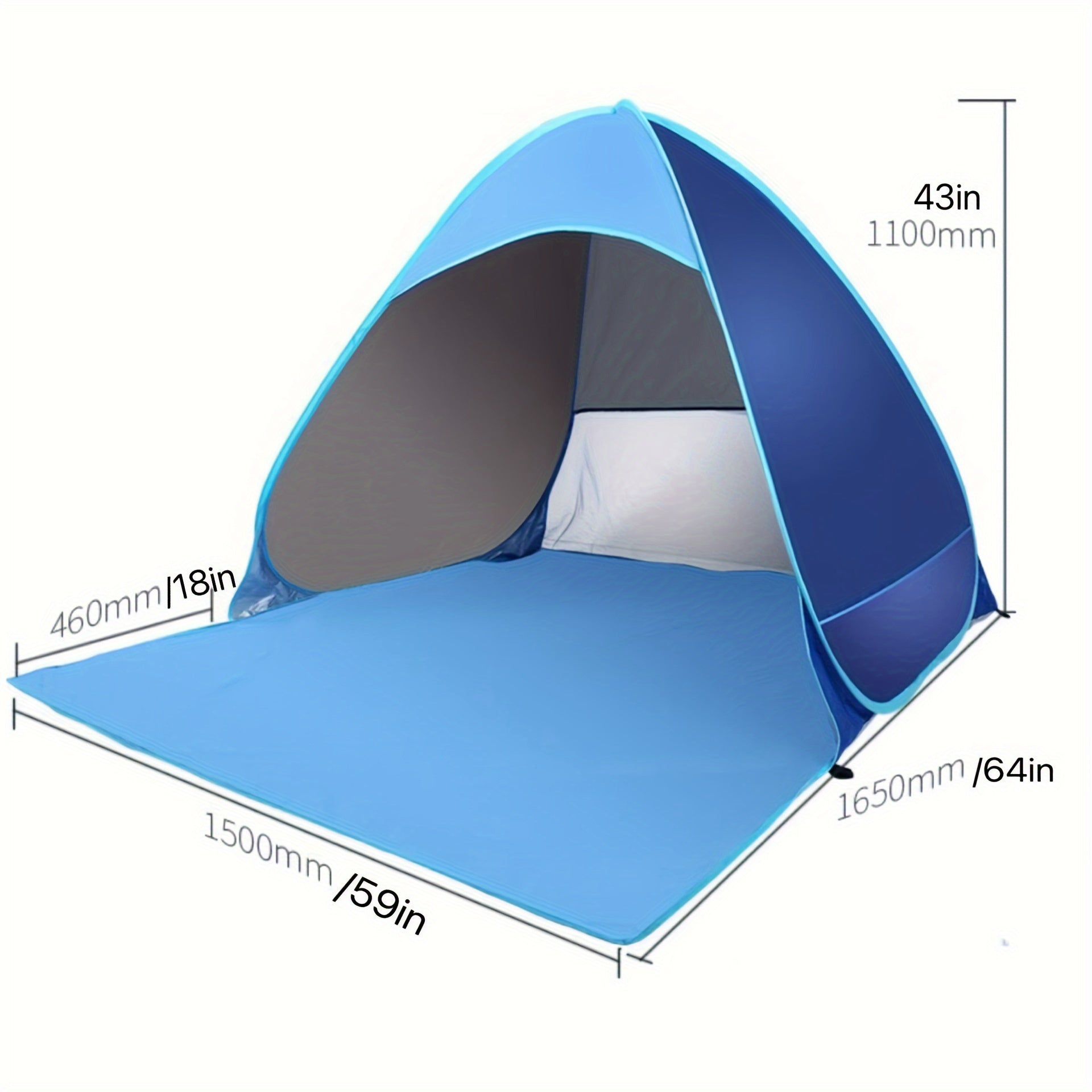 Lichtgewicht Pop-up Strandtent | UV 50+ Bescherming | Insectvrij