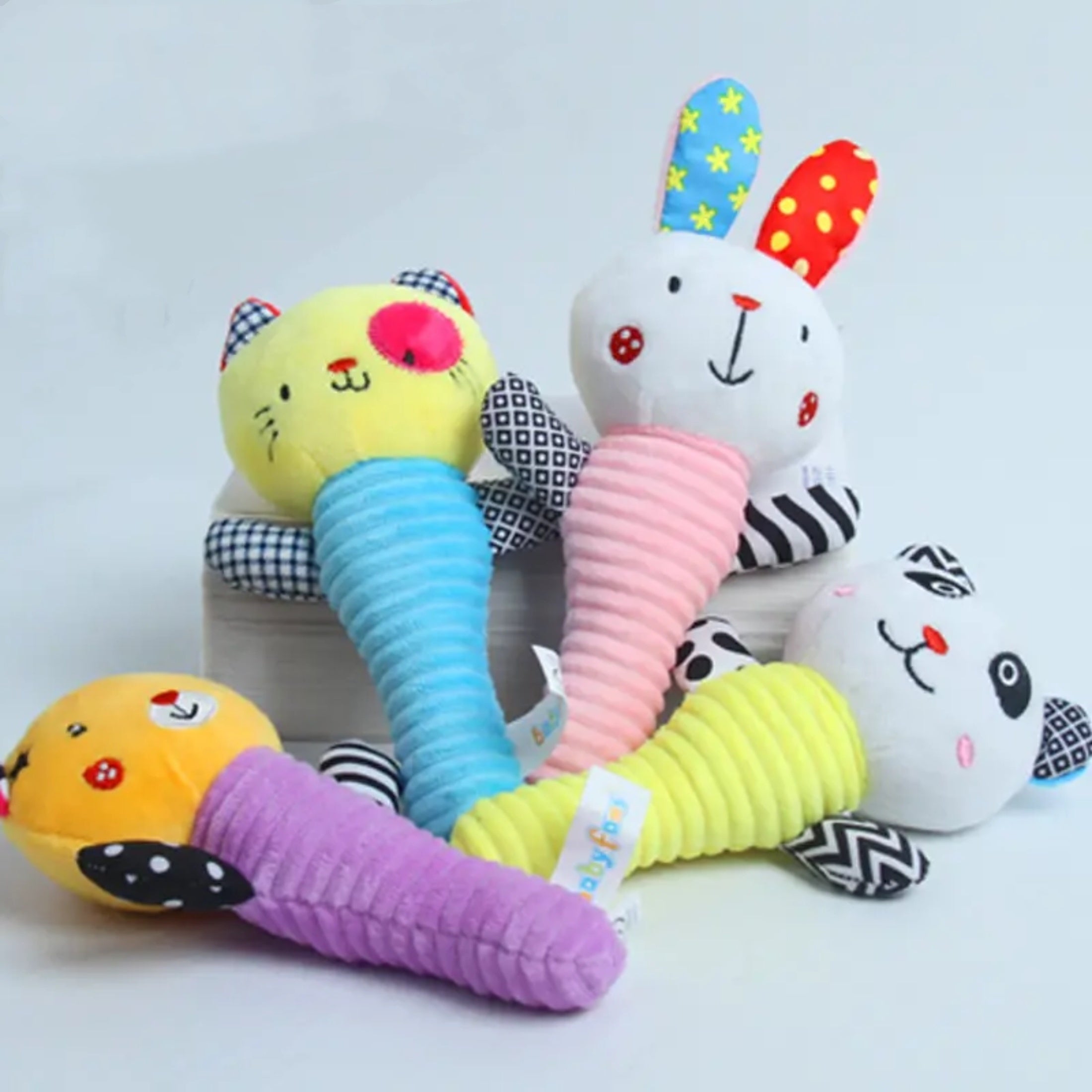 Hand Rammelaar | Schattige Cartoon Dieren, Rustgevend Educatief Speelgoed | Perfect Cadeau voor Kerst, Halloween, Verjaardagen en Feestdagen