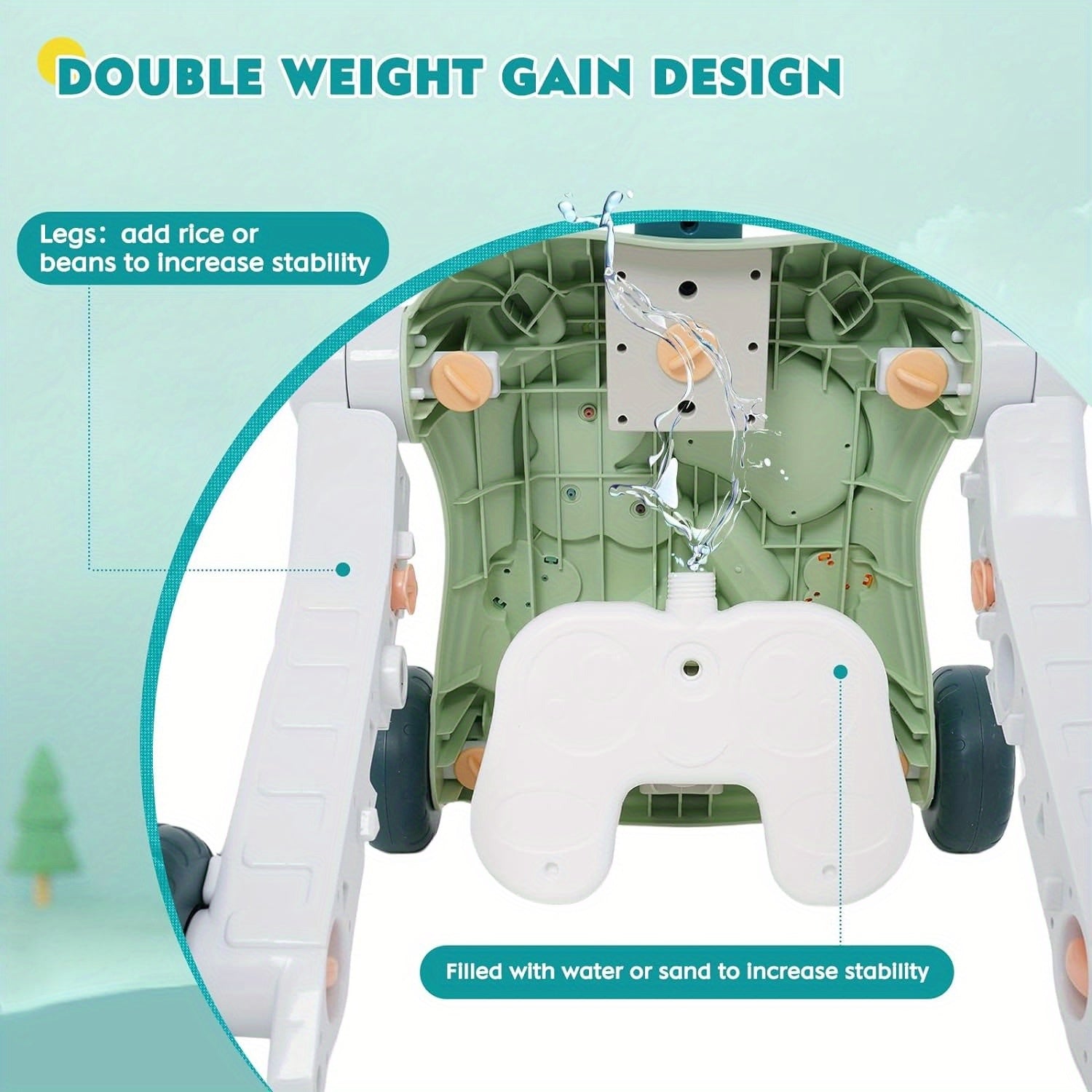 6-in-1 Baby Loopwagen met Activiteitencentrum – Educatief Loopwagentje voor Peuters Jongens & Meisjes
