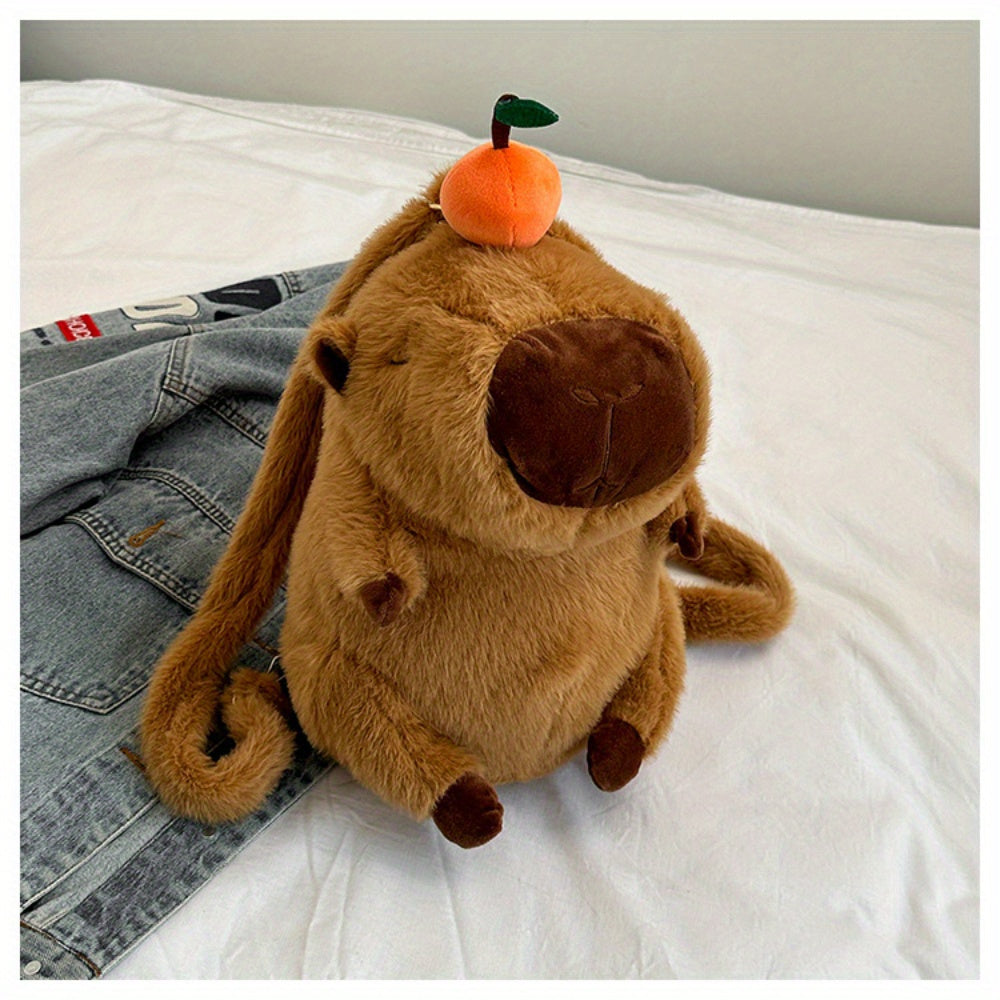 Capybara Pluche Rugzak | Schattige Mode Pluche Pop, Multifunctionele Opbergtas | Perfect voor Cadeaus en Woondecoratie