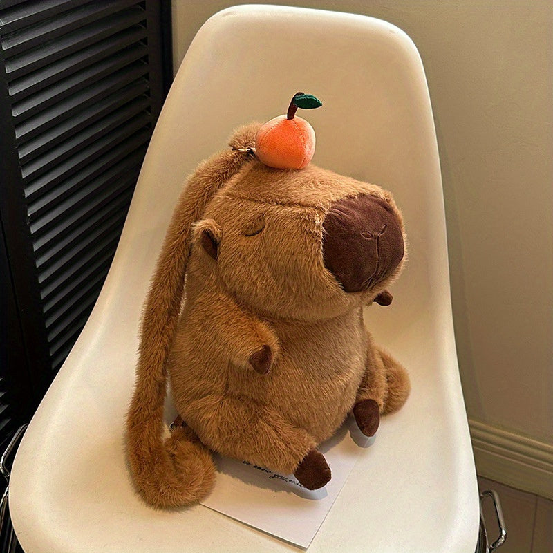 Capybara Pluche Rugzak | Schattige Mode Pluche Pop, Multifunctionele Opbergtas | Perfect voor Cadeaus en Woondecoratie