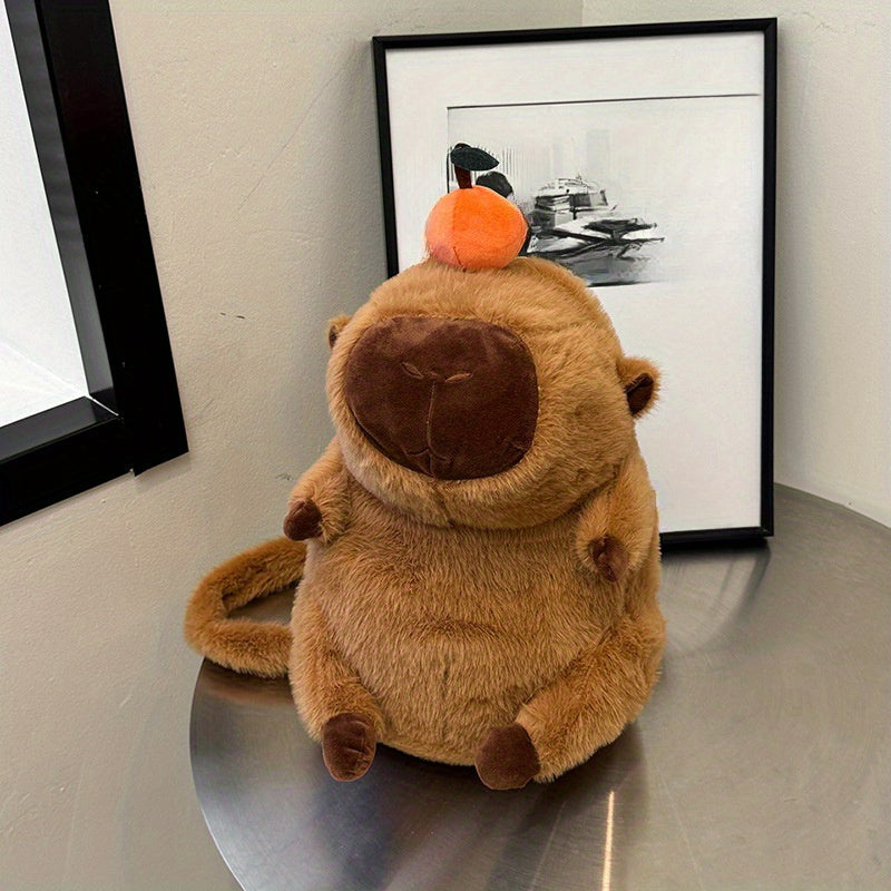 Capybara Pluche Rugzak | Schattige Mode Pluche Pop, Multifunctionele Opbergtas | Perfect voor Cadeaus en Woondecoratie