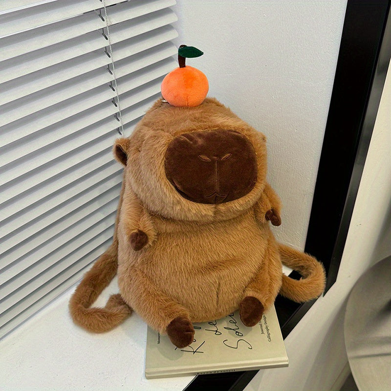 Capybara Pluche Rugzak | Schattige Mode Pluche Pop, Multifunctionele Opbergtas | Perfect voor Cadeaus en Woondecoratie