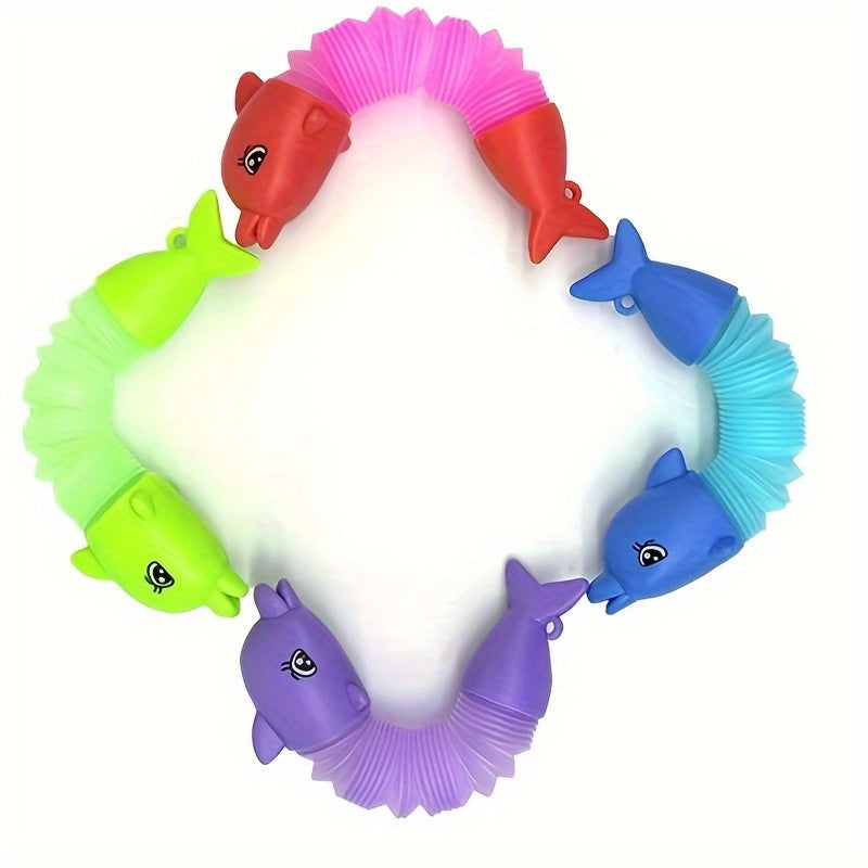 10-delige Dier Pop Tubes Sleutelhanger | Sensorisch Speelgoed & Party Favor