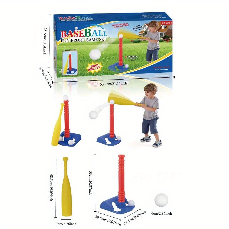 T-Ball Honkbalset voor Kinderen vanaf 3 Jaar - Sport Speelgoed voor Peuters, Jongens en Meisjes - Complete Slagbal Set voor Binnen en Buiten Spelen
