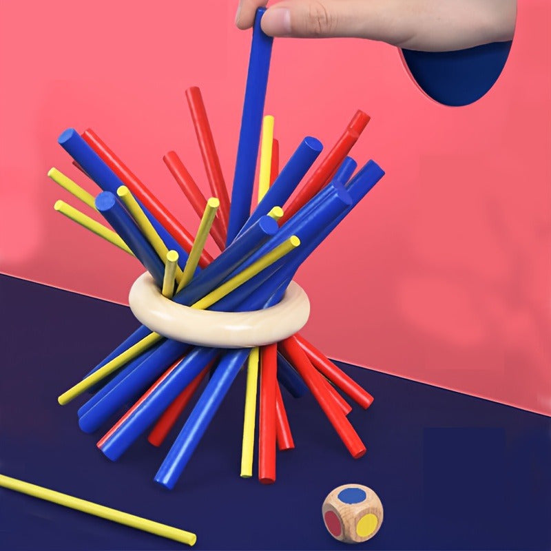 Houten Mikado Spel voor Kinderen | 27-Delige Familieset 3+