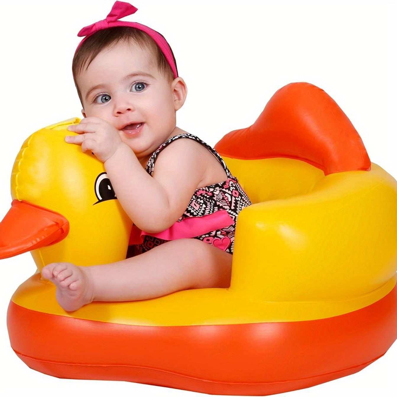 Opblaasbare Kleine Gele Eend Kinderstoel | Kinder Cartoon Sofa voor 1, 2, 3 Jaar