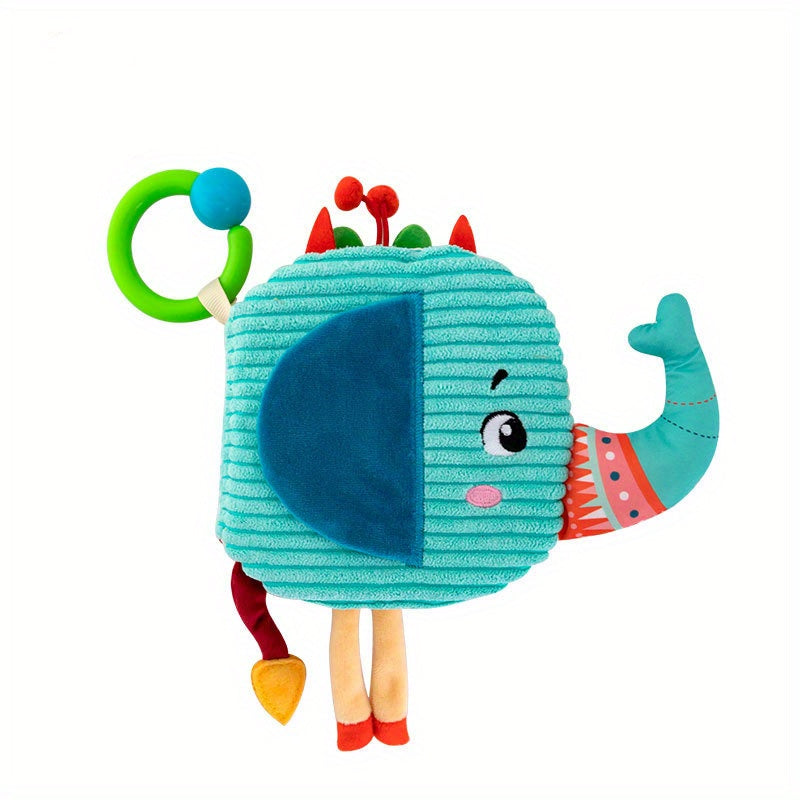 Interactief Kinder Stoffen Boek met Hanglus | Leuke Dierenvachten, Geluid & Textuur Puzzel Speelgoed voor Vroeg Leren