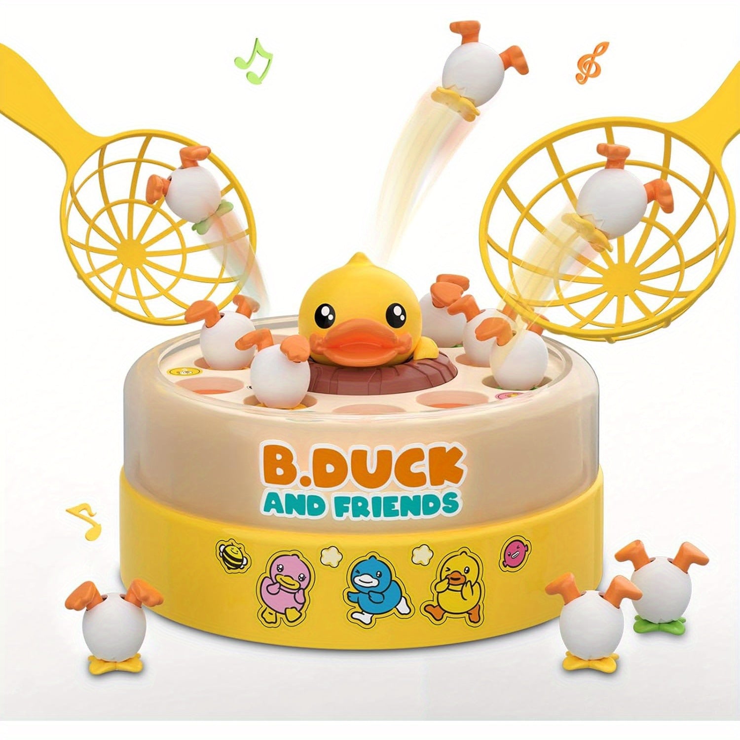 B.Duck Muzikaal Eendenspel | Interactief Vangspel met Licht & Geluid | Cadeau voor Kinderen 4-12 Jaar
