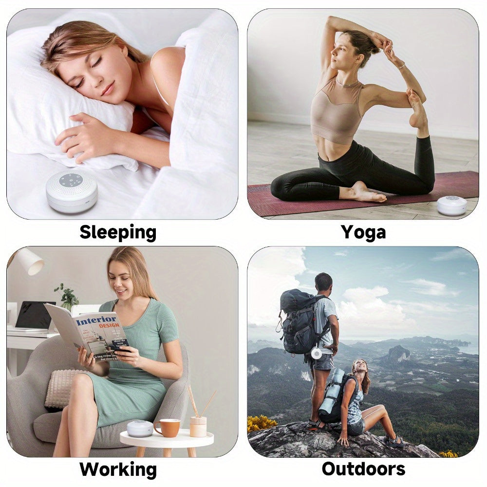 Draagbare Witte Ruis Machine voor Baby's en Volwassenen - Oplaadbare Slaaphulp met 21 Geluiden voor Kinderen, Jongens en Meisjes - Ideaal voor Thuis en op Reis