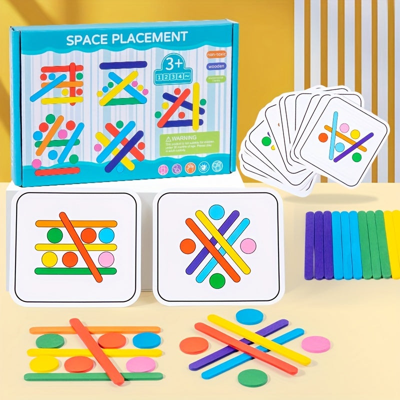 Houten IJsjesstokjes Puzzelspellen | Sorteer- en Stapelspeelgoed Educatief Wiskundig Speelgoed met Puzzels voor Peuters van 1, 2, 3, 4+ Jaar