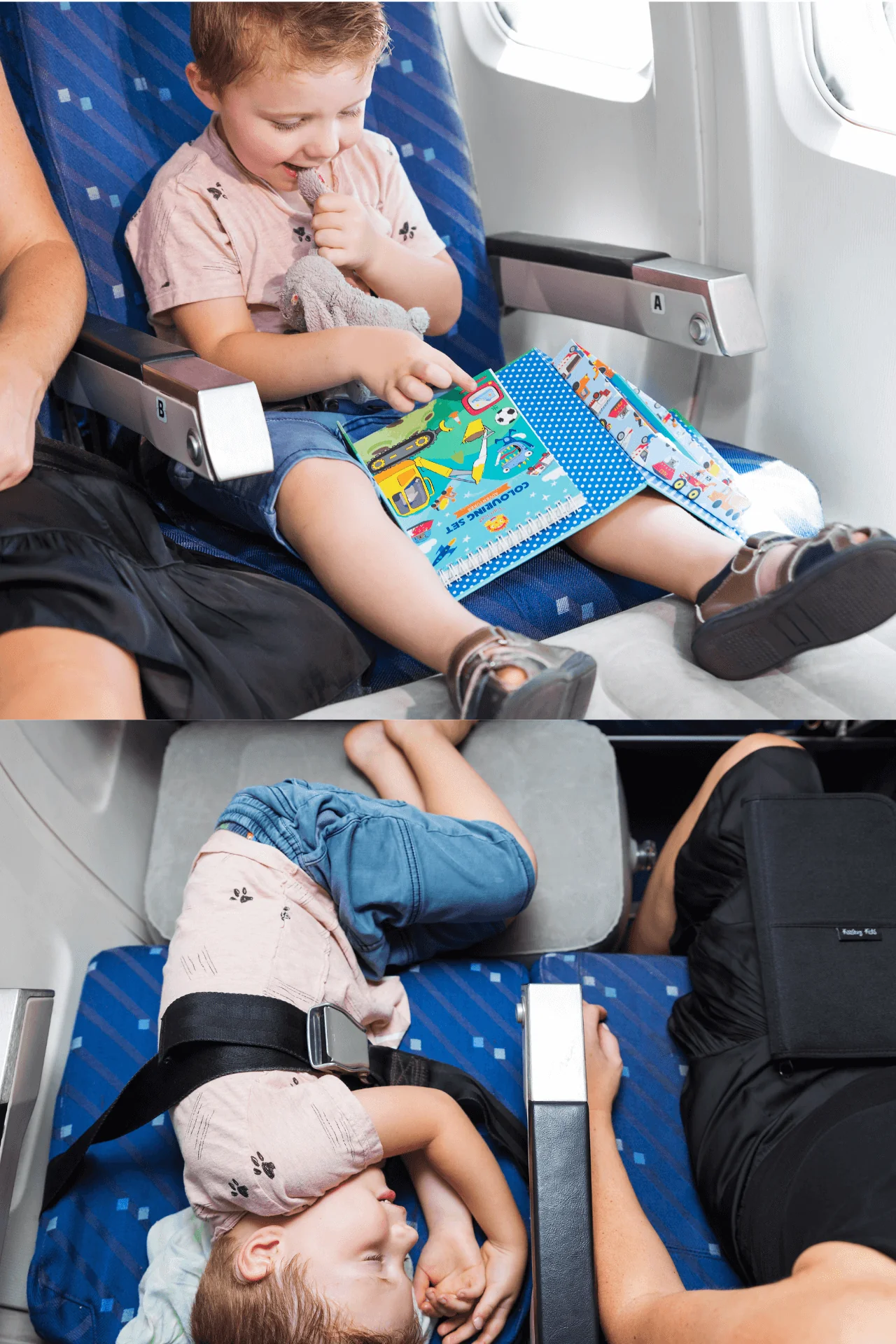 CloudNest Reiskussen voor Kinderen – Opblaasbare neksupport voor vliegtuig en auto