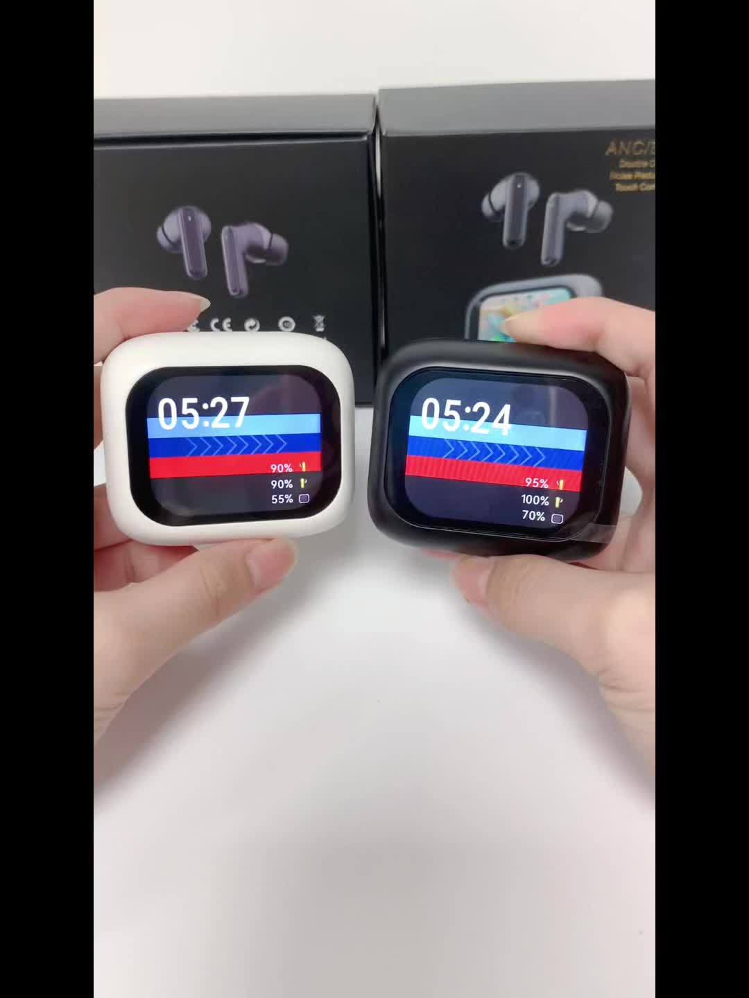 Slimme LCD Touch Earbuds 2025 | Draadloze Oordopjes met Premium Geluid & Microfoon