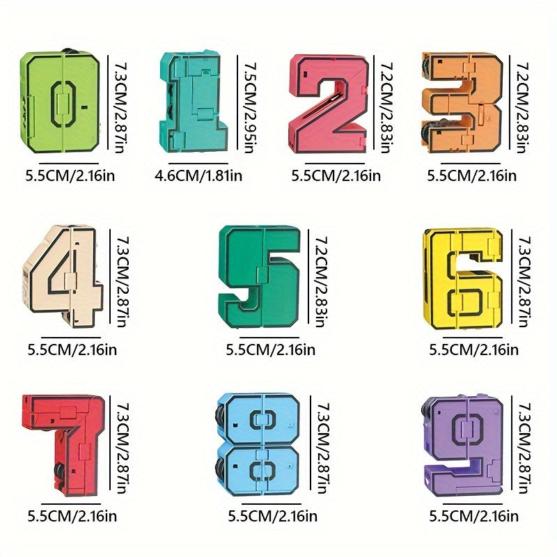 Transformeerbare Robot Auto Set | 10-delige Educatieve Speelgoed Mecha