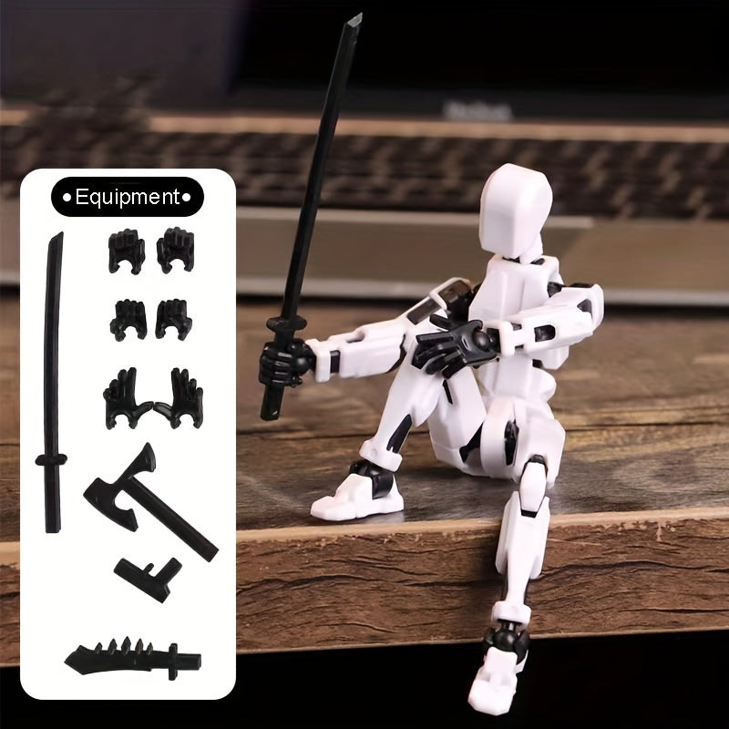 Robot Actiefiguur Set | 13 Scharnieren 3D-geprinte Pop Articuleerbaar Verzamelbaar Speelgoed voor Kinderen van 3-8 Jaar
