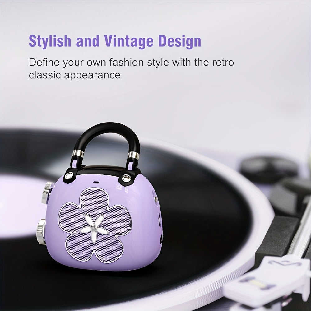 Mini Bluetooth Speaker voor Kinderen en Volwassenen - Draagbare Draadloze Luidspreker met Retro Design - 5W Krachtig Geluid MP3 Speler - Leuk Cadeau voor Meisjes