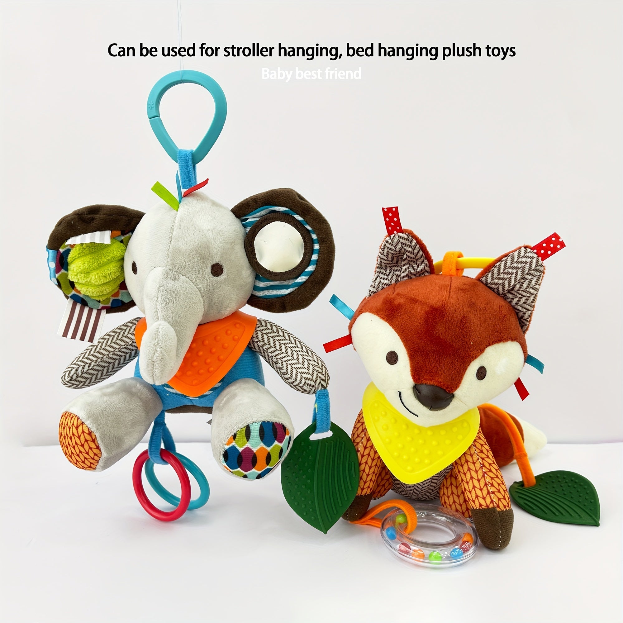 Dierenvormig Baby Pluchen Speeltje | Sensorische Pop als Kerstcadeau voor Baby's 0-3 Jaar