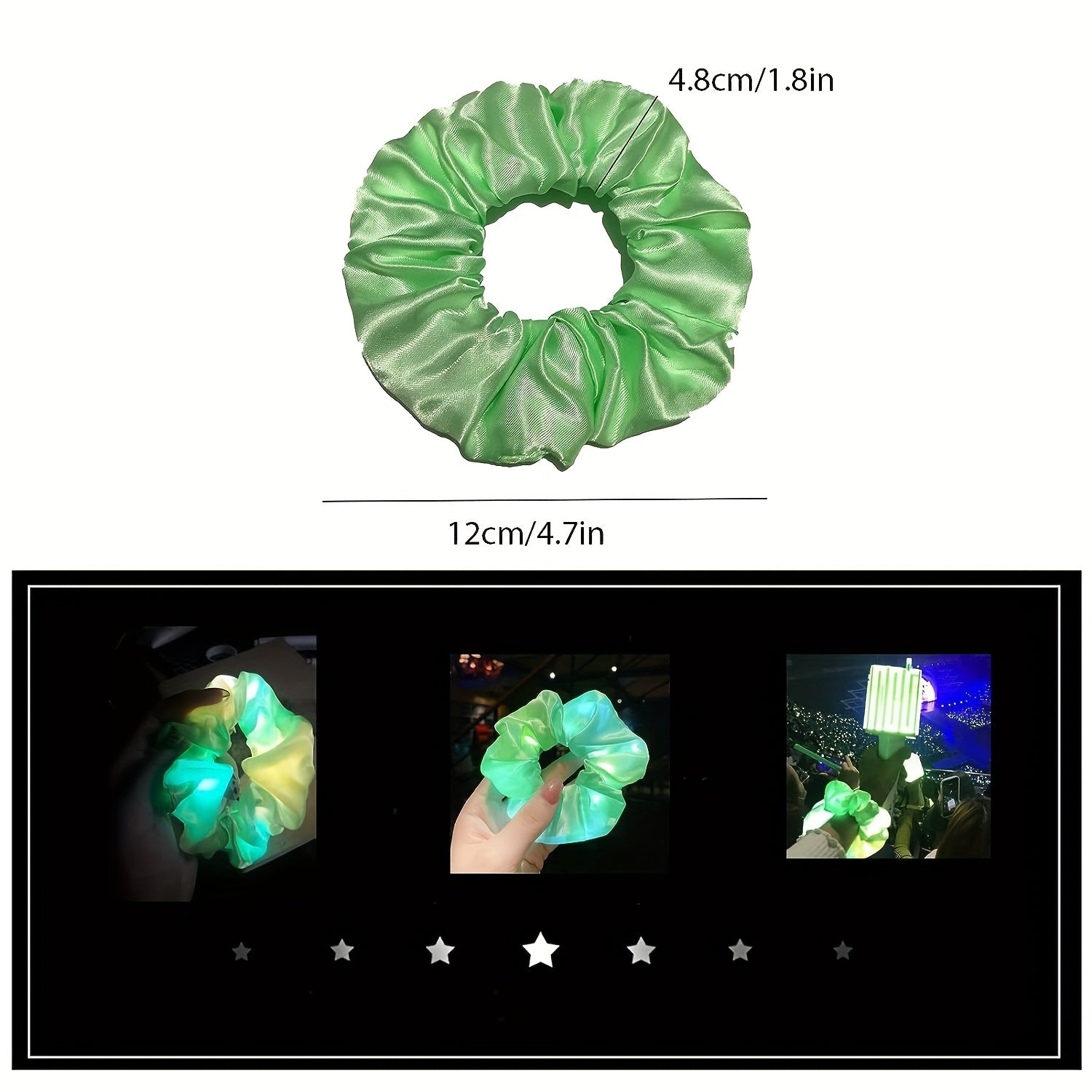 6 Stuks LED Scrunchies voor Vrouwen | LED Glow Scrunchies voor Meisjes | Meerdere Lichtmodi | Gloeiende Haarelastiekjes voor Kerst en Feesten