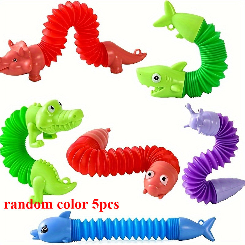10-delige Dier Pop Tubes Sleutelhanger | Sensorisch Speelgoed & Party Favor