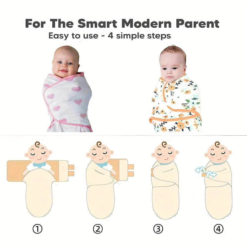 Verstelbare katoenen inbakerdoek | Knusse en veilige babydeken, perfect voor 0-6 maanden