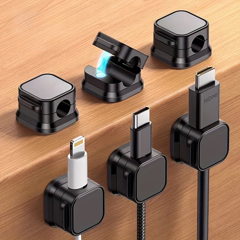 4x Magnetische Kabel Organizer – Kabelhouder & Bureau Kabelmanagement Clips