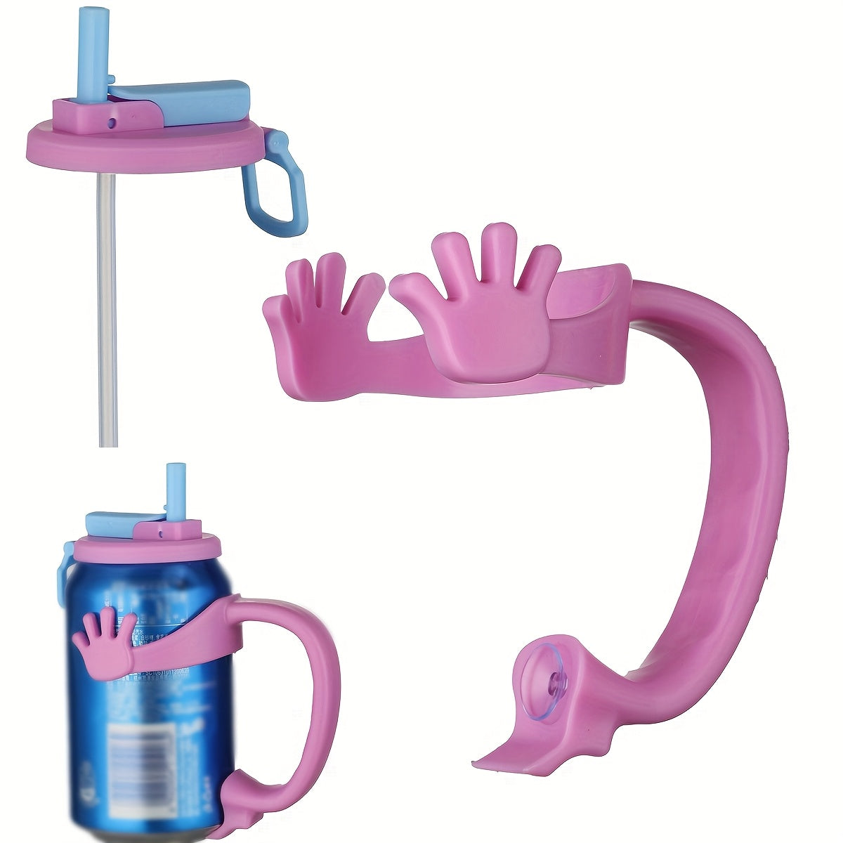 2 Stuks Blikjeshouder met Handvat voor Bier en Frisdrank - Stevige Drink Gadget voor Volwassenen, Mannen en Vrouwen - Ideaal voor Feestjes, BBQ en Camping