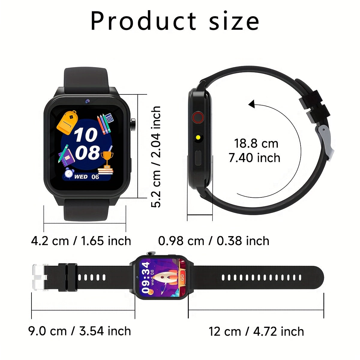 Educatieve Smartwatch voor Kinderen | HD Camera, 18 Spellen & Videorecorder – USB Oplaadbaar Cadeau voor 6-12 Jaar