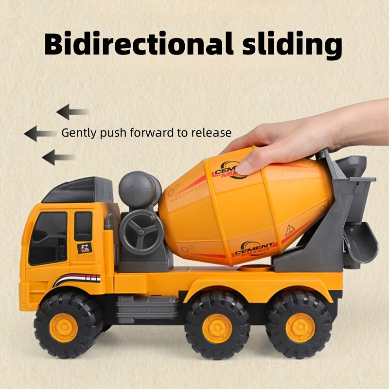 Bouwvoertuigen Set | Grote graafmachine, cementwagen en kraan – educatief constructiespel