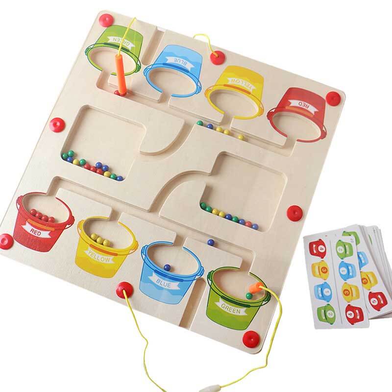 MagneticMaze™ – Magnetisch Kleur- en Cijferdoolhof | Montessori Speelgoed (1–6 jaar)