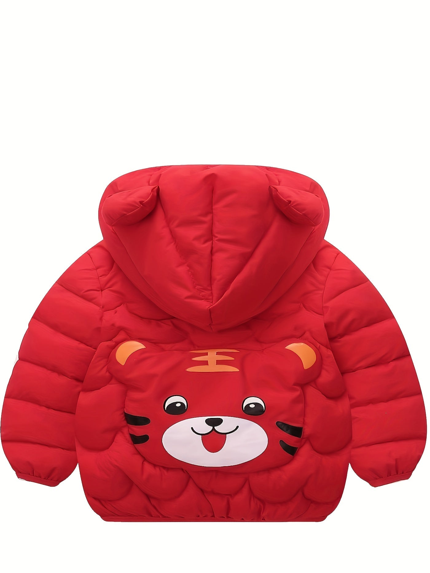 Kinder winterjas met capuchon | Warme parka dierenprint