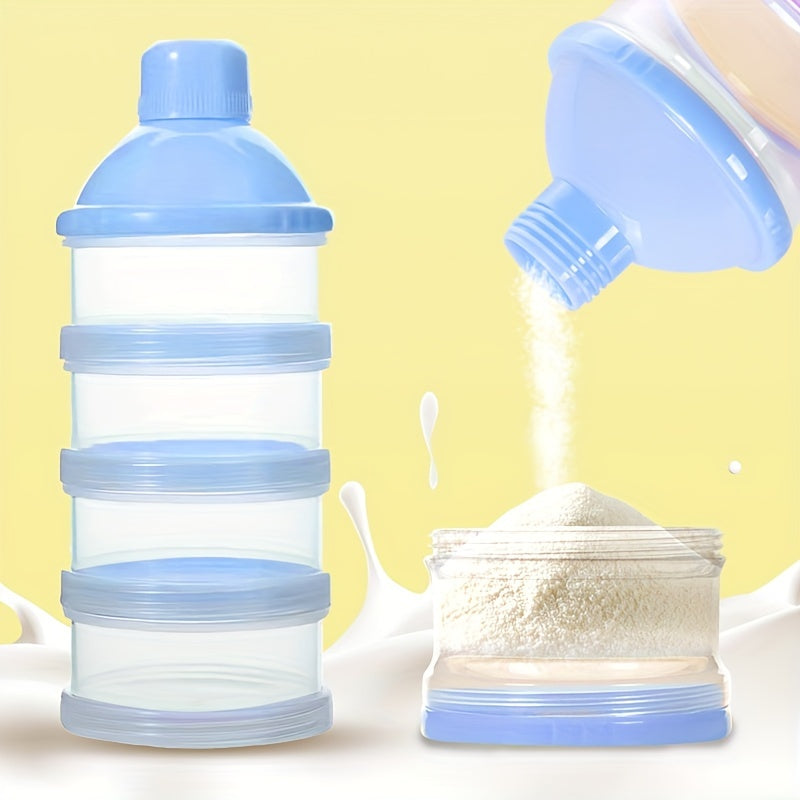 Draagbare Melkpoederdispenser | 4 Lagen Melkpoeder Container Snack Organizer voor Babyvoeding en Reizen
