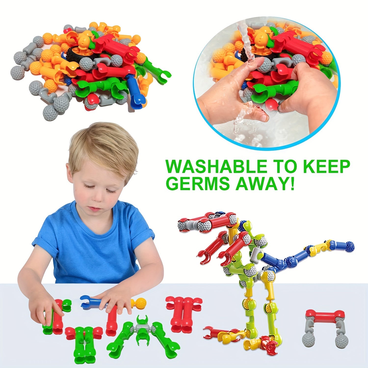 Constructiespeelgoed set|Bouwstenen met opbergdoos – educatief speelgoed