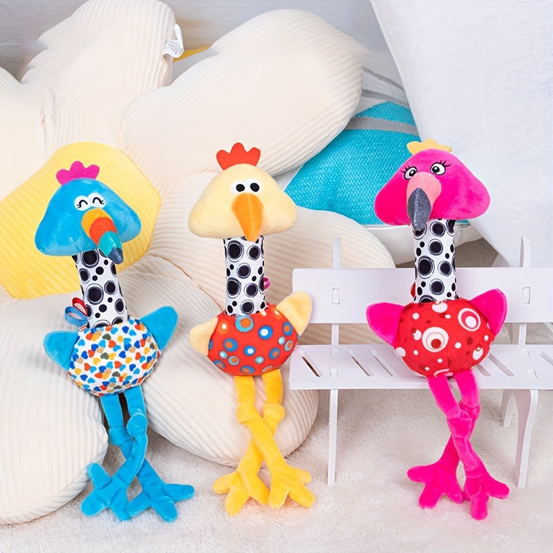 Leuk Pluche Rammel Speelgoed voor Baby's - Interactieve Griptraining, Zacht Polyester, Gemengde Kleuren - Perfect Nieuwjaars-, Thanksgiving- en Verjaardagscadeau