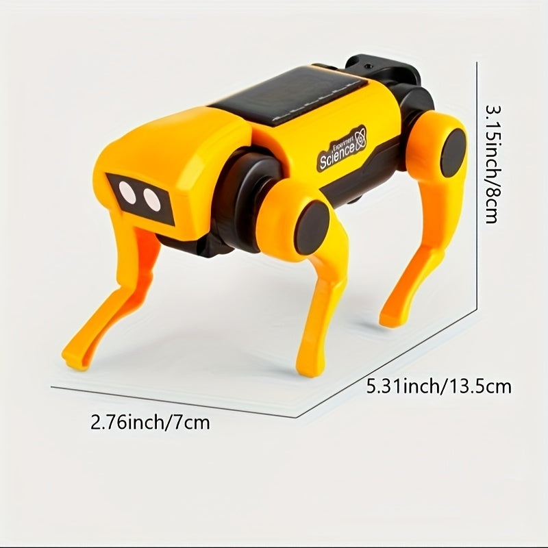 Robot Kit Dieren om te bouwen - Gele Interactieve Hond en Kat | Programmeerbaar Mechanisch Speelgoed voor Kinderen & Volwassenen | Vaderdag Cadeau