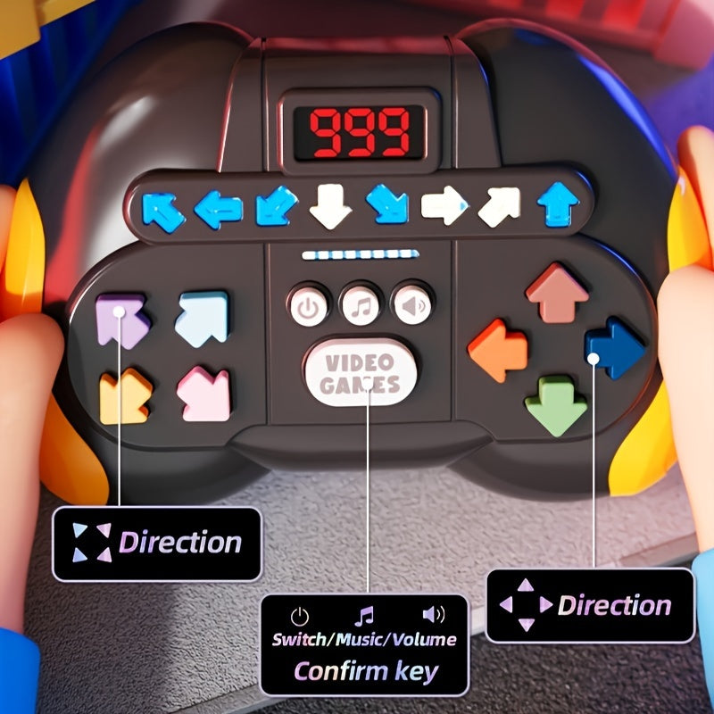 Ritme dans snelheid drukspel console | Creatief elektronisch huisdierenspeelgoed, werkt op batterijen (AAA), stressverlichting en denkoefening, ideaal cadeau voor kinderen tijdens feestdagen en kerst, verkrijgbaar in rood, geel en blauw.