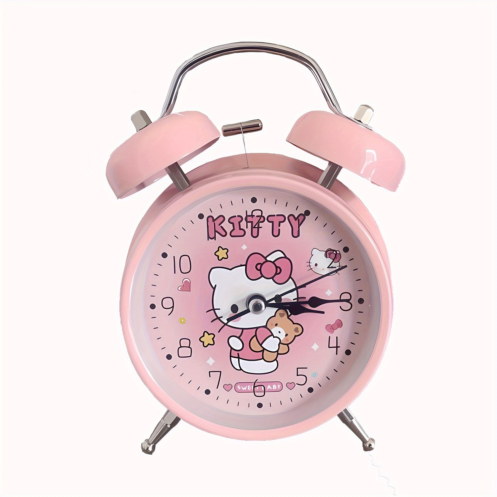 Réveil Matin Classique Hello Kitty pour Enfants et Filles - Horloge de Chevet Décorative avec Fonction Veilleuse - Cadeau Anniversaire Noël