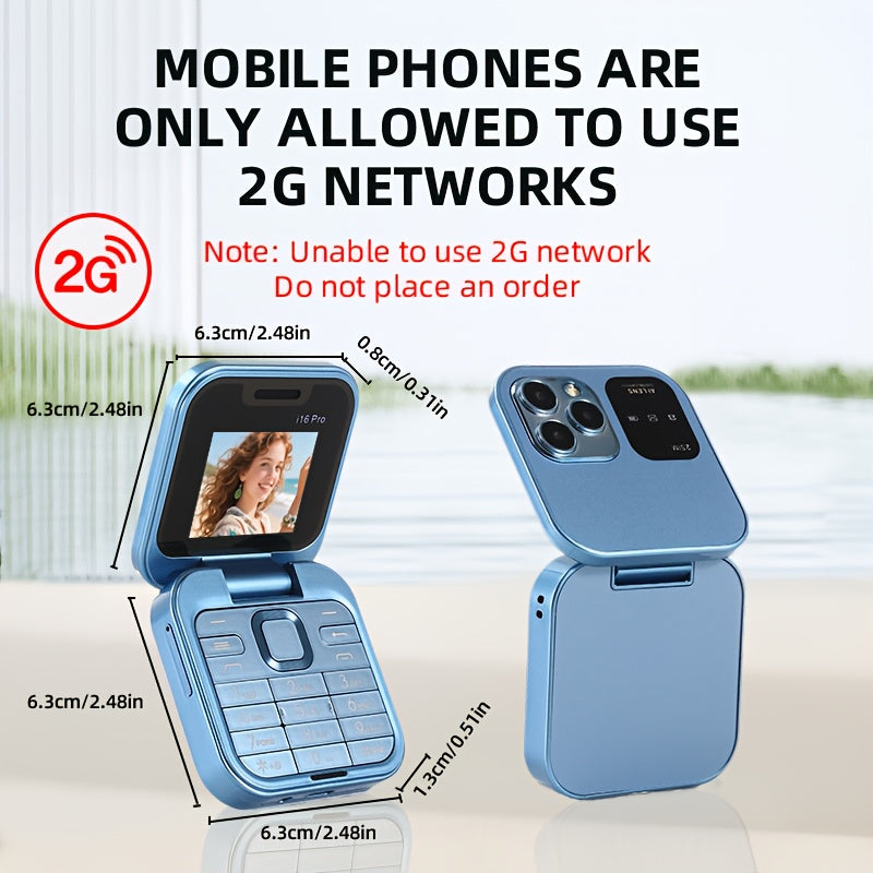 Mini klaptelefoon 2G | Dual sim opvouwbaar toestel