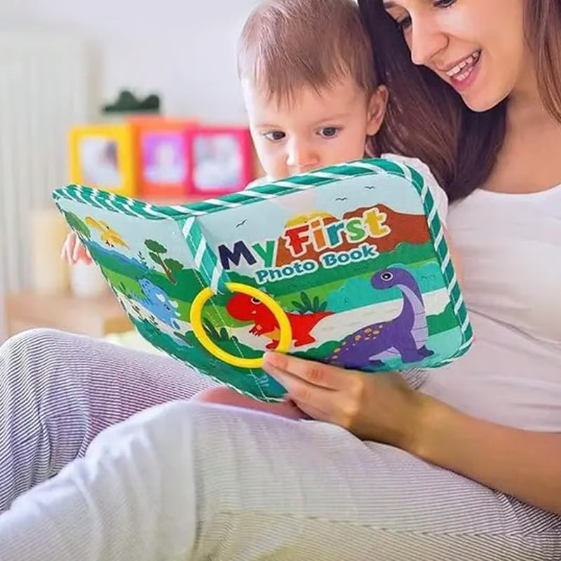 Mijn Eerste Baby Foto Boek | Veilig Babyboek met Spiegel en Educatief Ontwerp