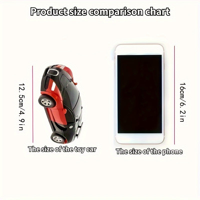 Transformeerbare speelgoedauto - Sportmodel met botsfunctie, ideaal als Kerst- en Halloweencadeau.