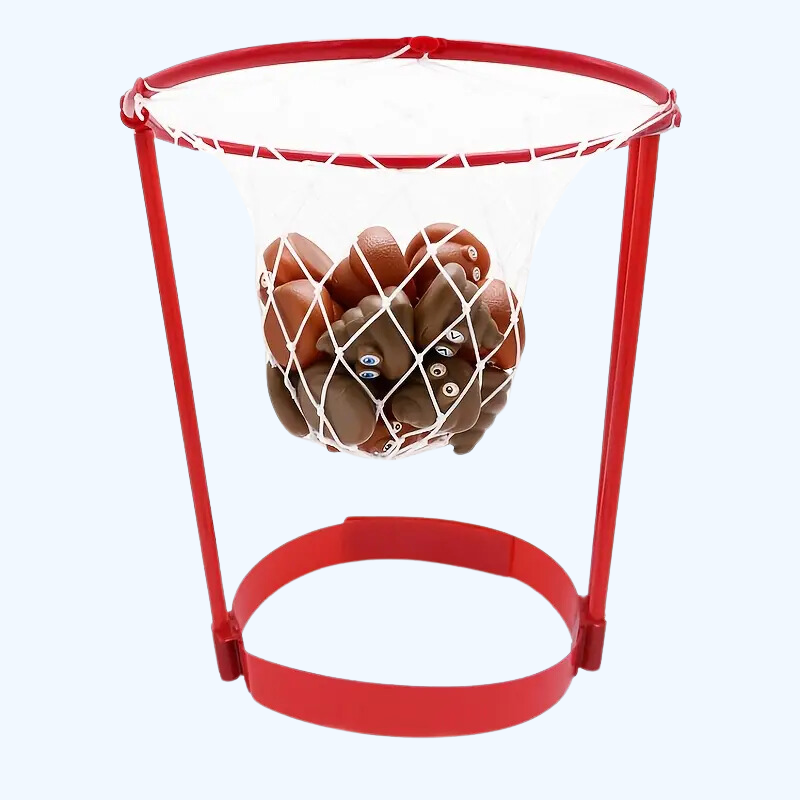 1 Frame 20 Ballen Hoepel Wedstrijd | Hoofd Top Poep | Kerst Gag Cadeau Hoepel Ballenspel | Feest & Carnavalsplezier