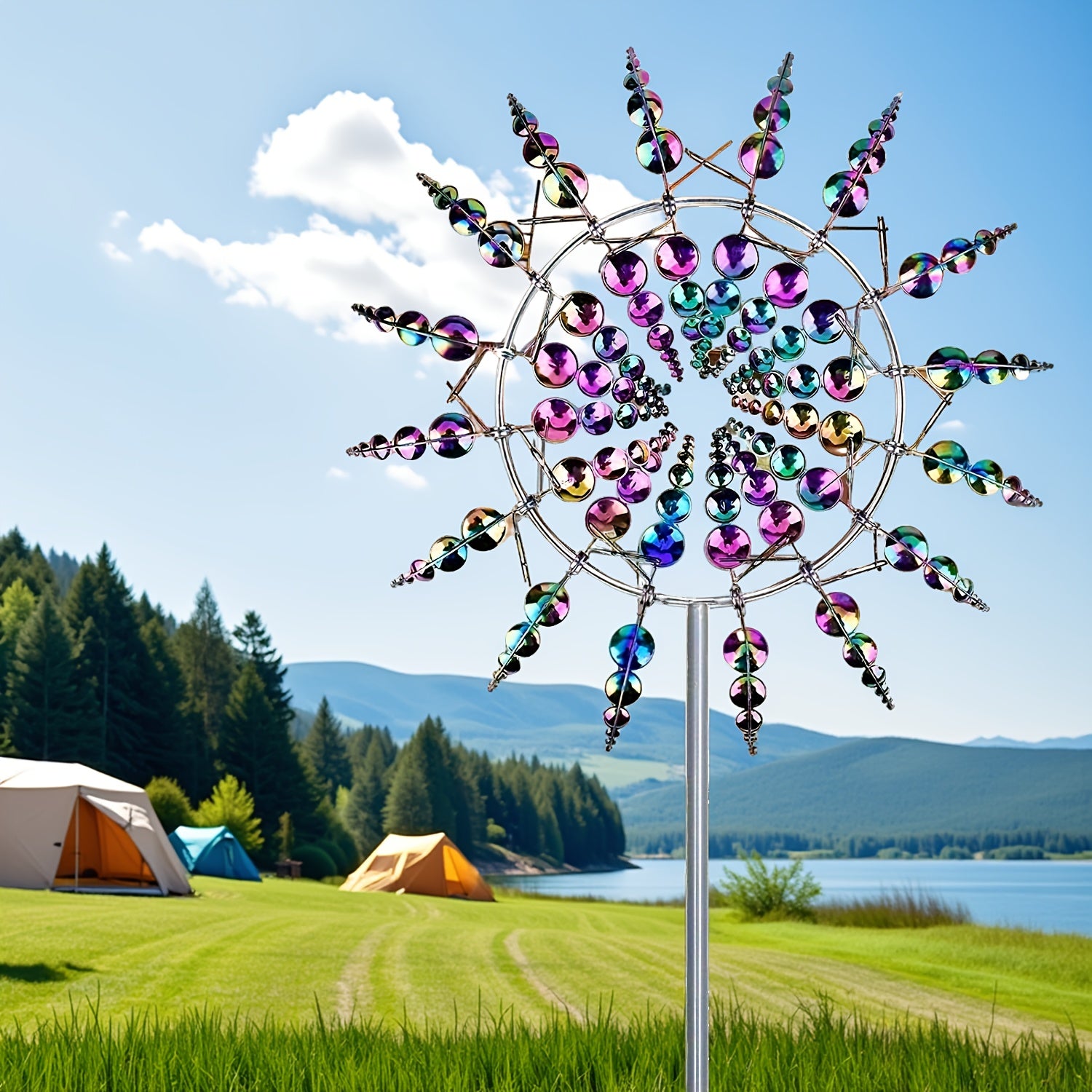 3D Windspinner Tuindecoratie | Kleurrijk Kinetisch Kunstwerk