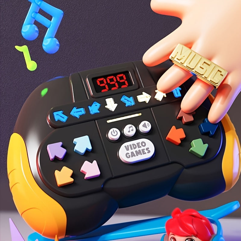 Ritme dans snelheid drukspel console | Creatief elektronisch huisdierenspeelgoed, werkt op batterijen (AAA), stressverlichting en denkoefening, ideaal cadeau voor kinderen tijdens feestdagen en kerst, verkrijgbaar in rood, geel en blauw.