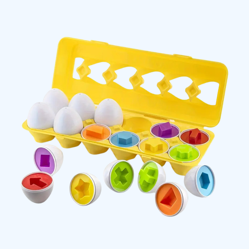 Color & Shape Matching Ei Puzzel Speelgoed | Educatieve Plastic Eieren Karton | Voor Peuters