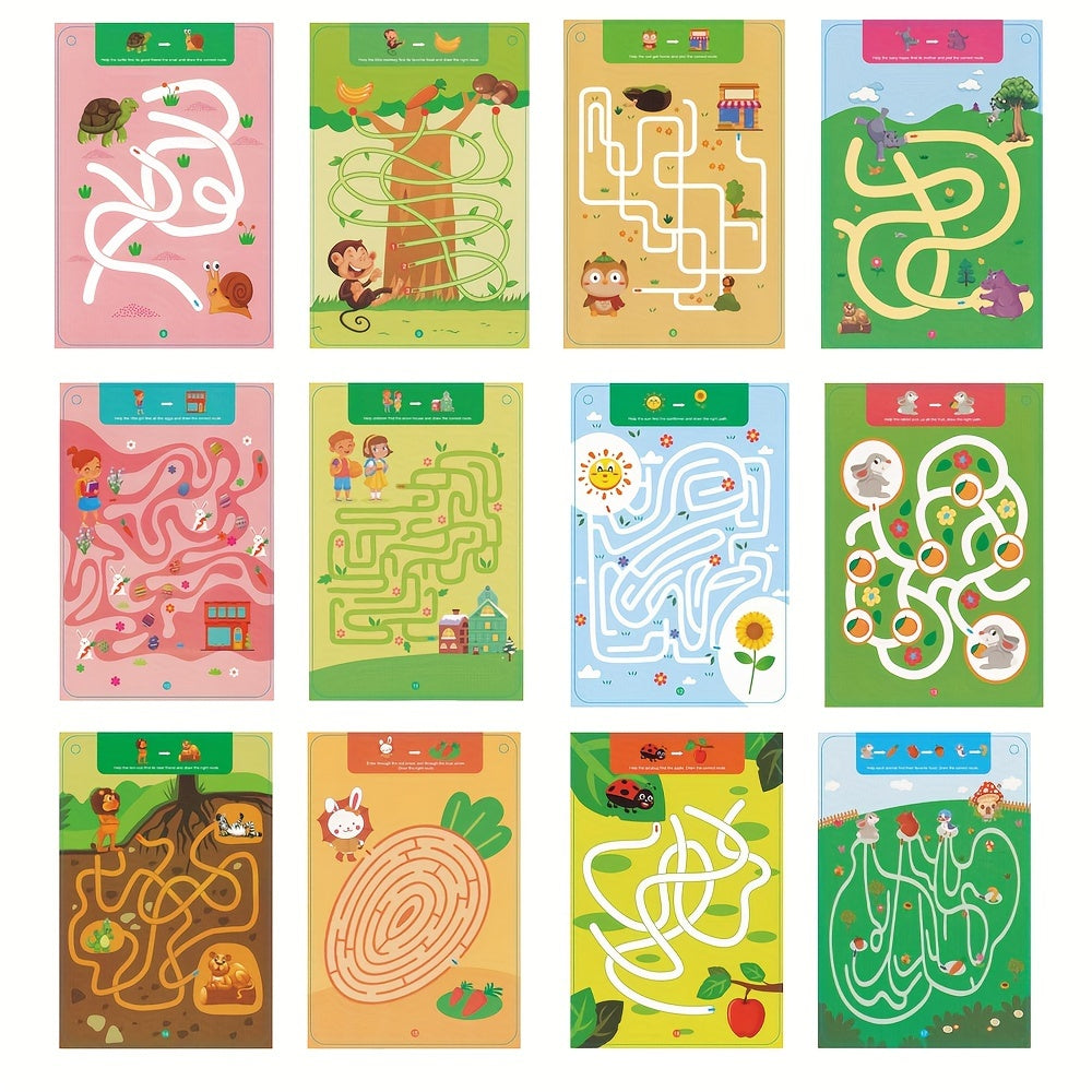 Uitdagend Doolhof Puzzelboek voor Tieners vanaf 14 Jaar - 64 Pagina's Activiteitenboek voor Jongens en Meisjes - Helpt bij Penbeheersing en Fijne Motoriek