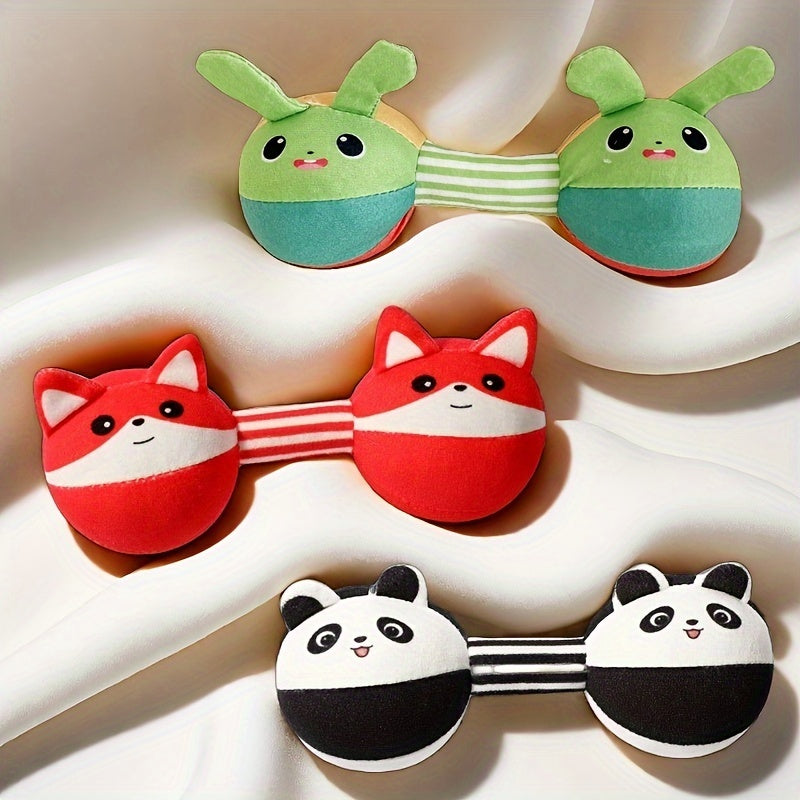Zachte Polyester Baby Rammelaar | Schattig Dierenontwerp met Ingebouwde Bel | Zintuiglijke Ontwikkeling Speelgoed voor Baby's | Zacht voor Tandvlees