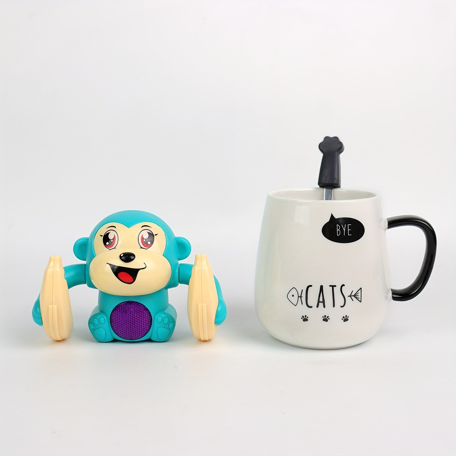 Interactieve Lichtgevende Aap – Lopend Speelgoed met Bewegend Hoofd | Speels Cadeau voor Kinderen en Baby's