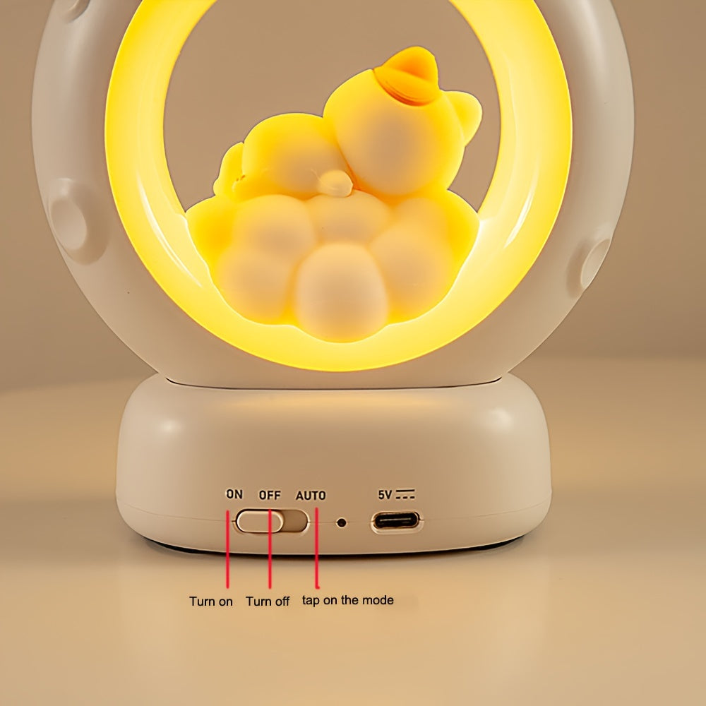 Slaapkat LED Nachtlampje |  USB Tafellamp met Tap Dimmer voor Slaapkamerdecor