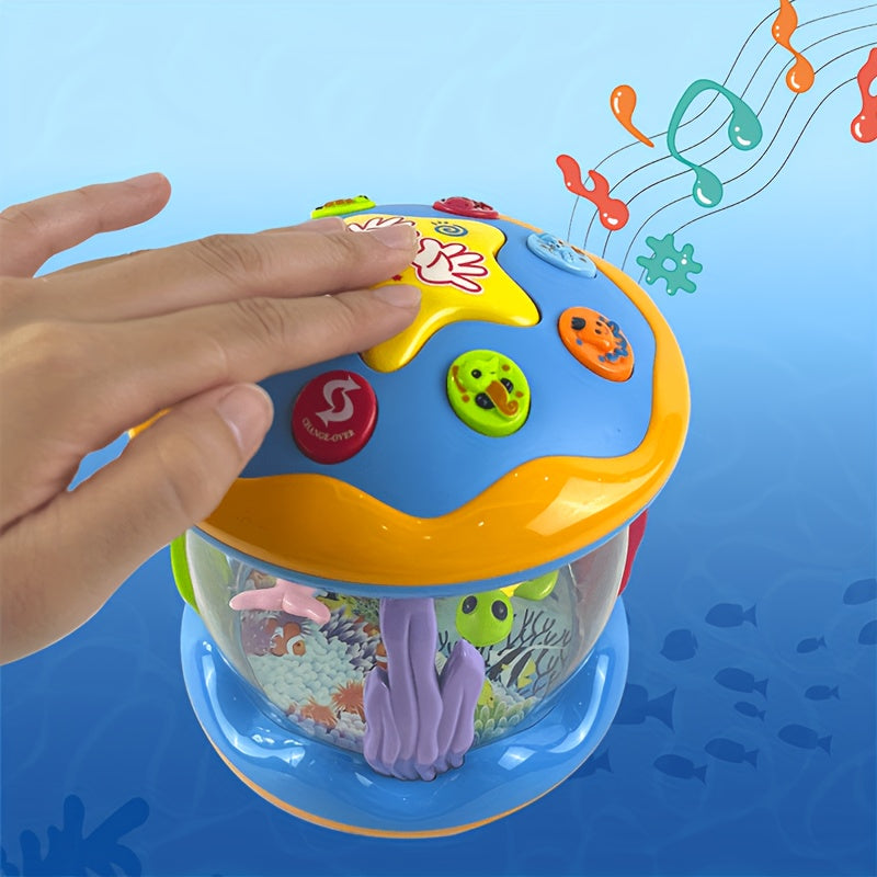 Baby Muzikaal Speelgym met Oceaan Projectorlichten | Interactief Speelgoed voor Kruipen & Buiklig Ontwikkeling