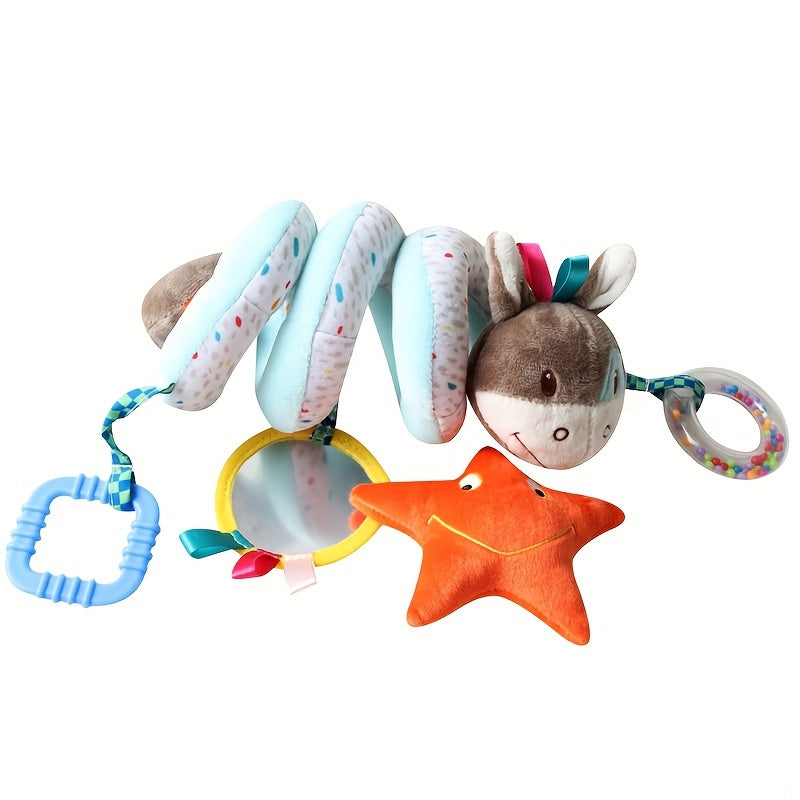 Spiraal Plush Baby Autostoel Speelgoed | Kleurrijke Mobile voor 0-12 Maanden, Ideaal voor Wieg, Bedje & Draagzak