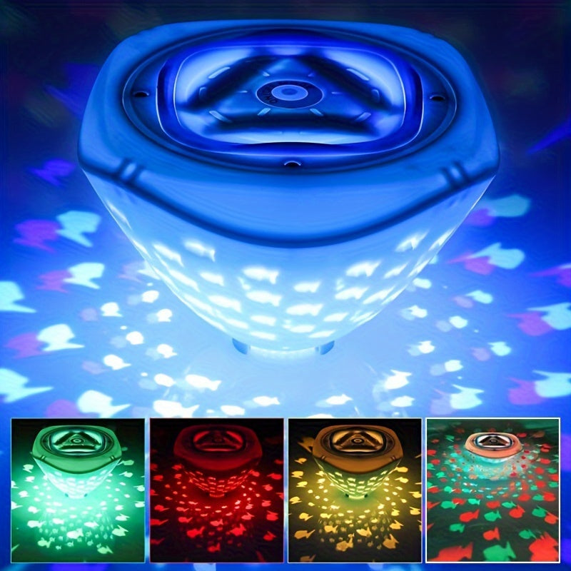 LED Badlamp | Drijvende Visprojectie, Multicolor Fontein Onderwater Licht